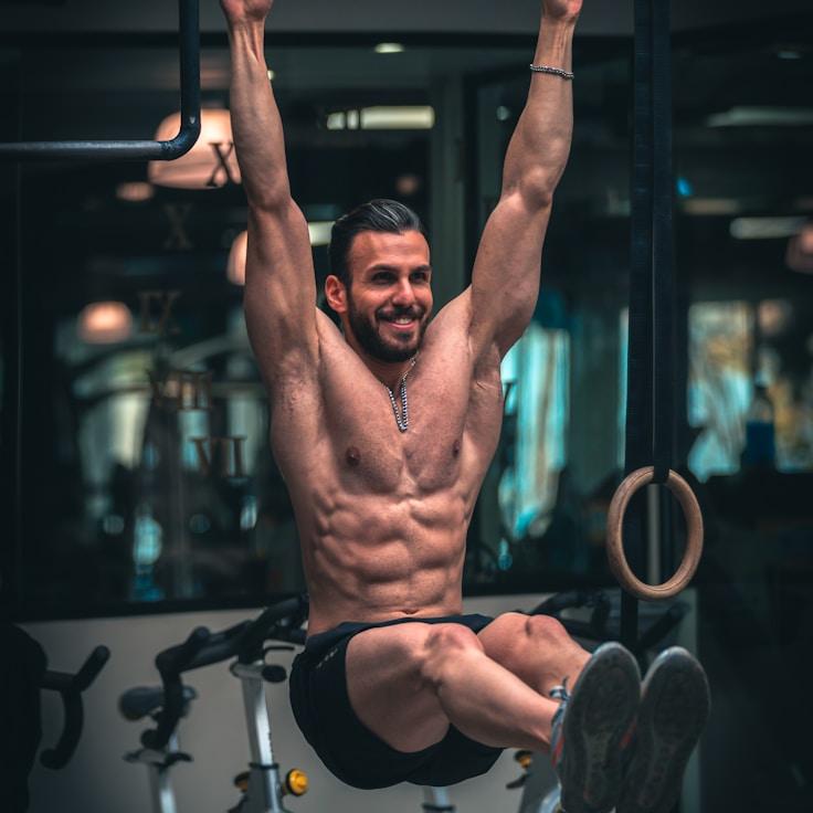 Weight training area with free weights and machines